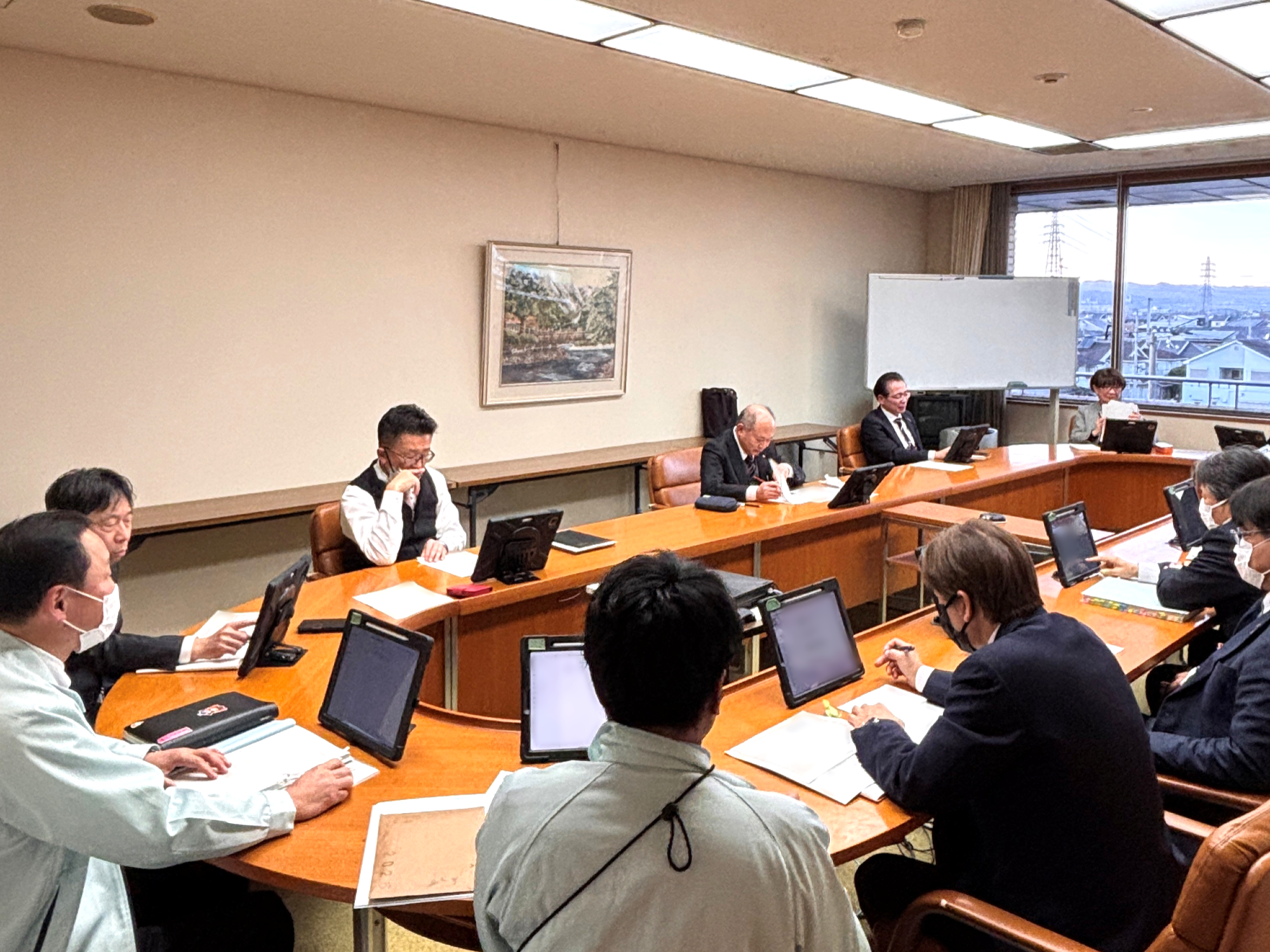 渇水対策本部会議の様子
