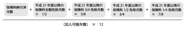 老齢基礎年金の年金額の計算方法