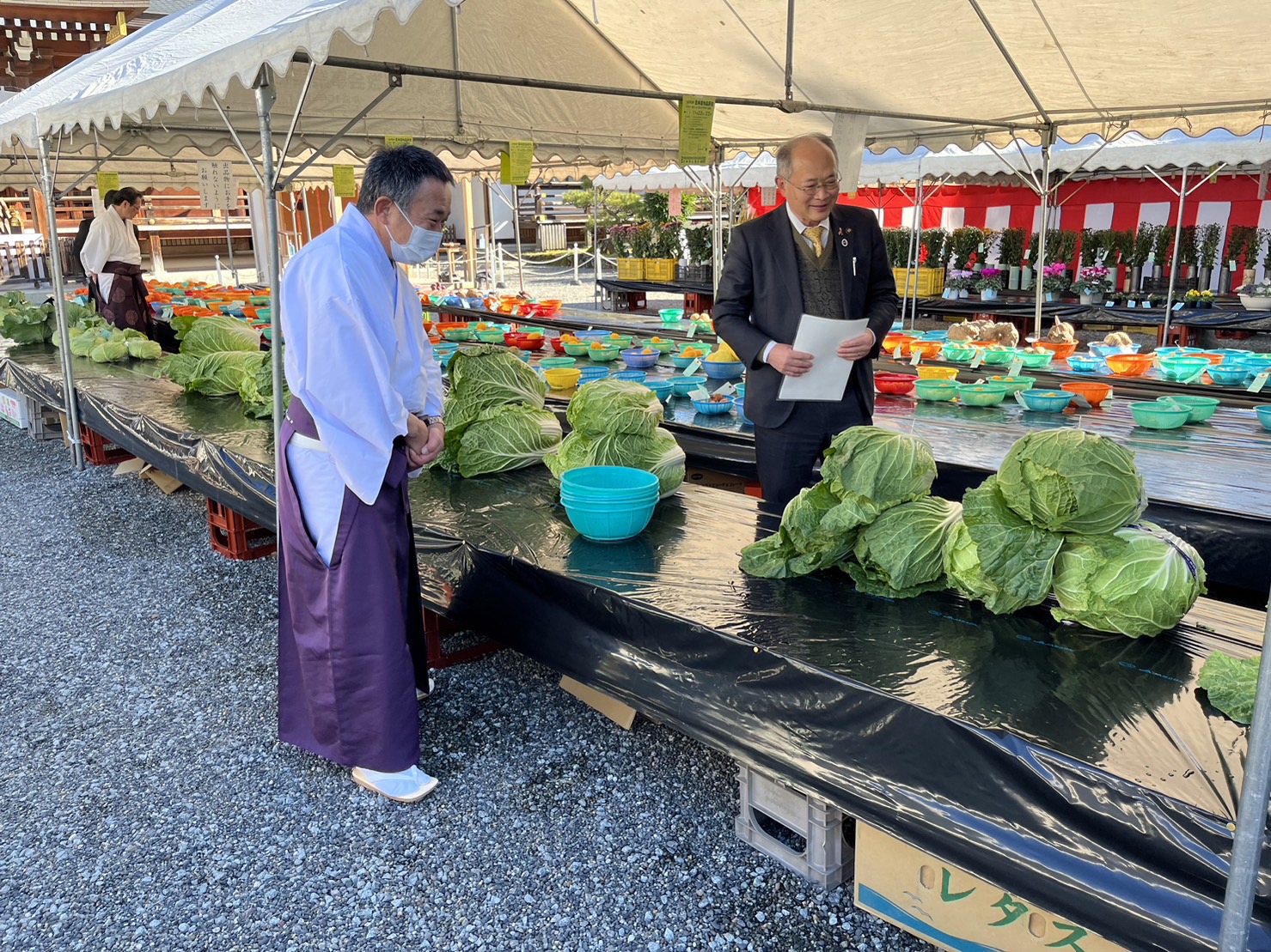 農林産物品評会の様子