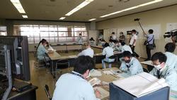 災害(風水害)時の職員図上訓練の様子