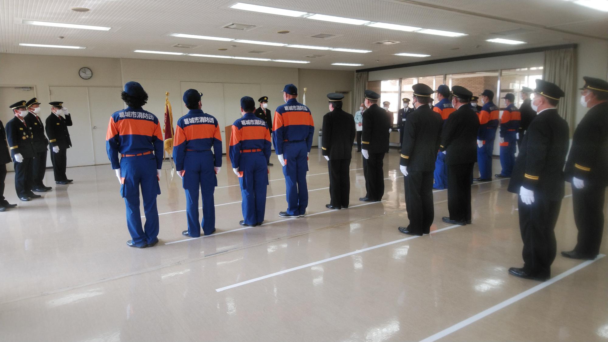 消防団辞令交付式開催の様子