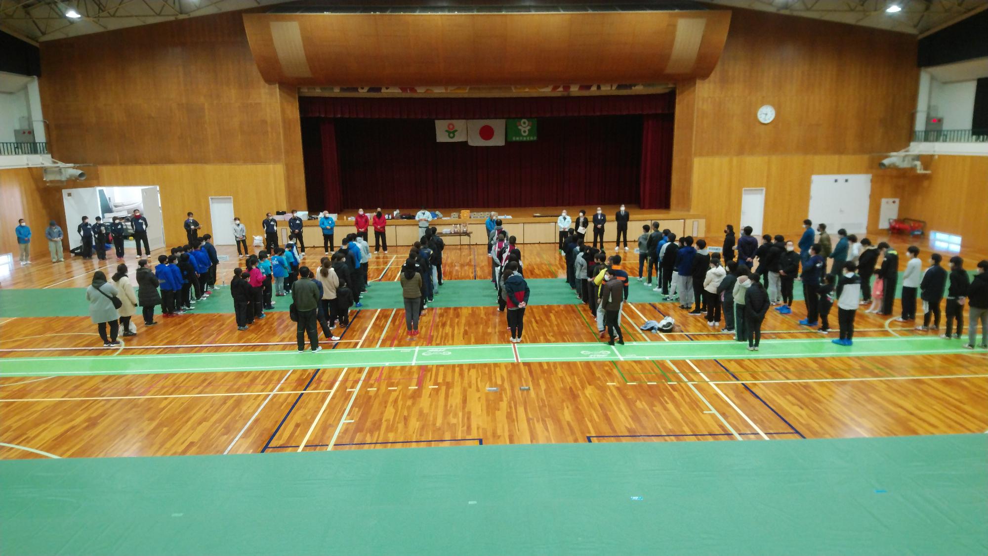 葛城市民綱引大会開会式の様子