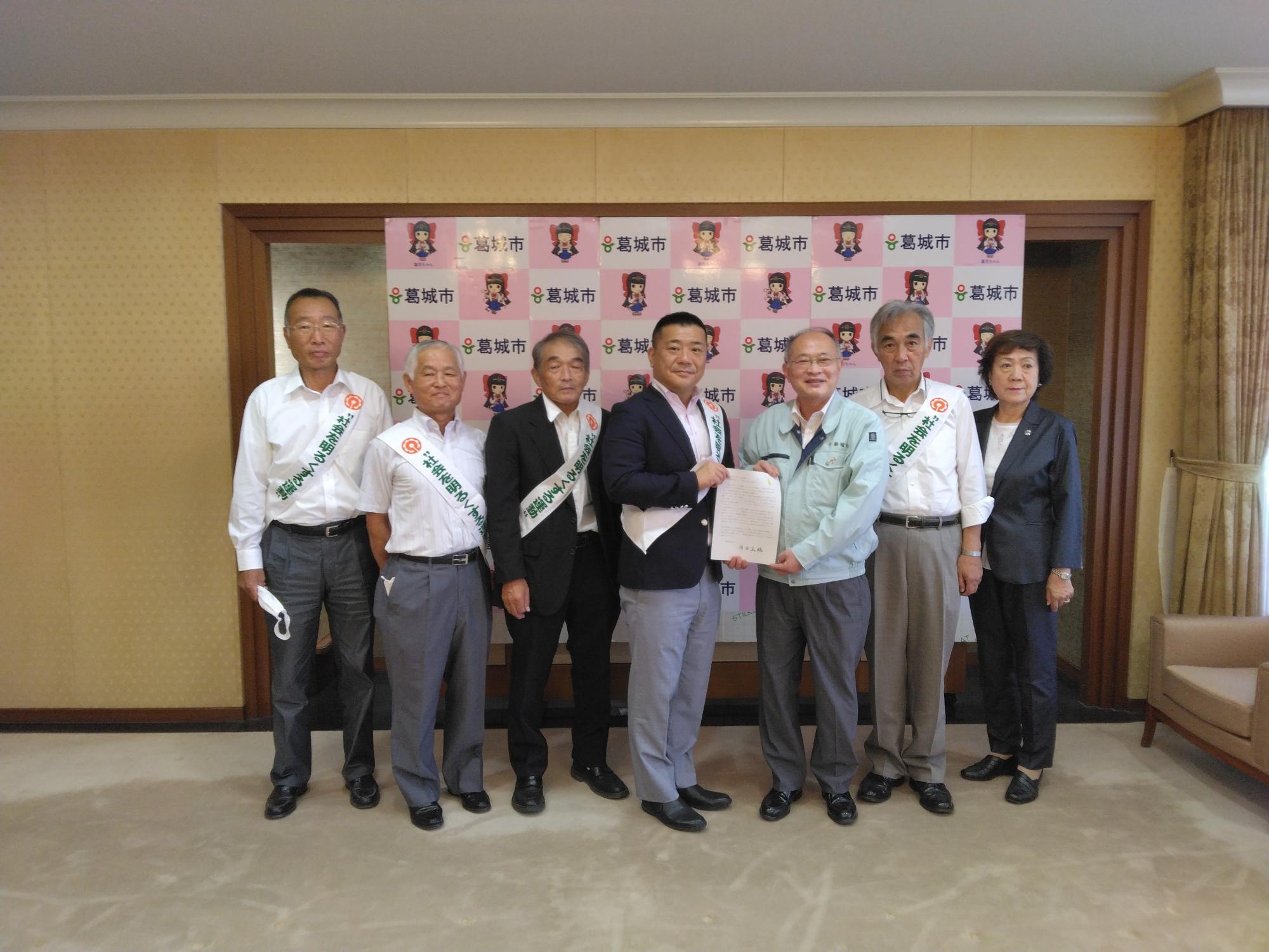 社会を明るくする運動メッセージ伝達式の様子