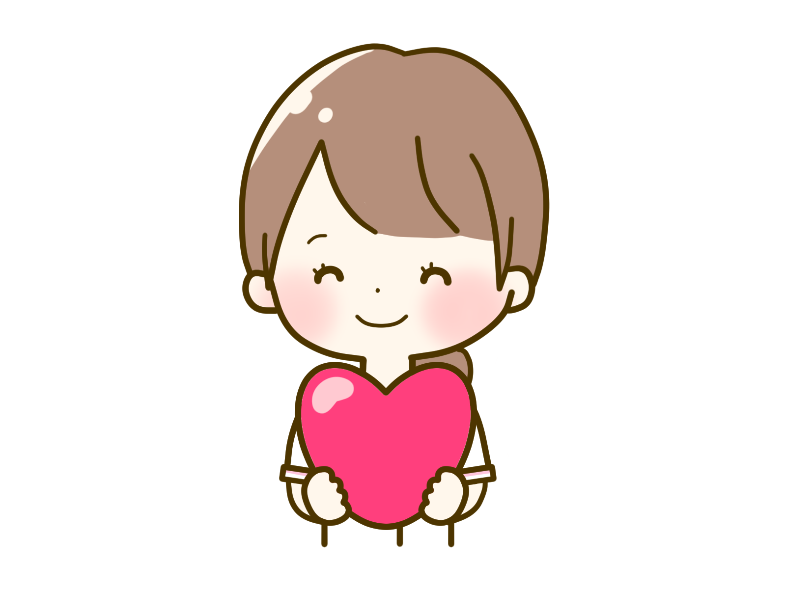 ハートを持っている女性