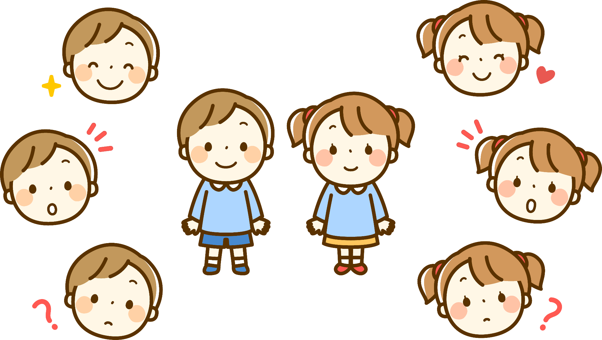 色々な表情のこども