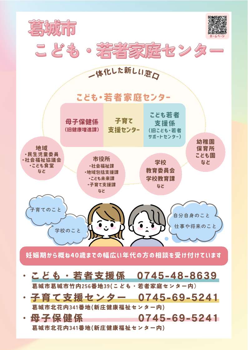 こども・若者家庭センターのチラシの表