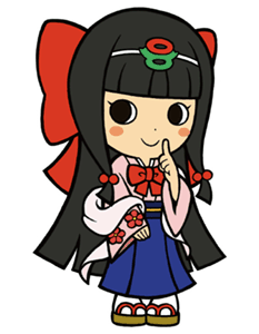 口元に人差し指をそえるポーズしている蓮花ちゃんのイラスト