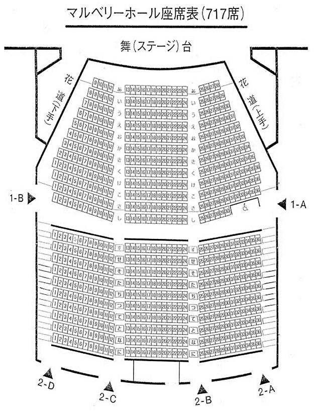 マルベリーホールの座席表