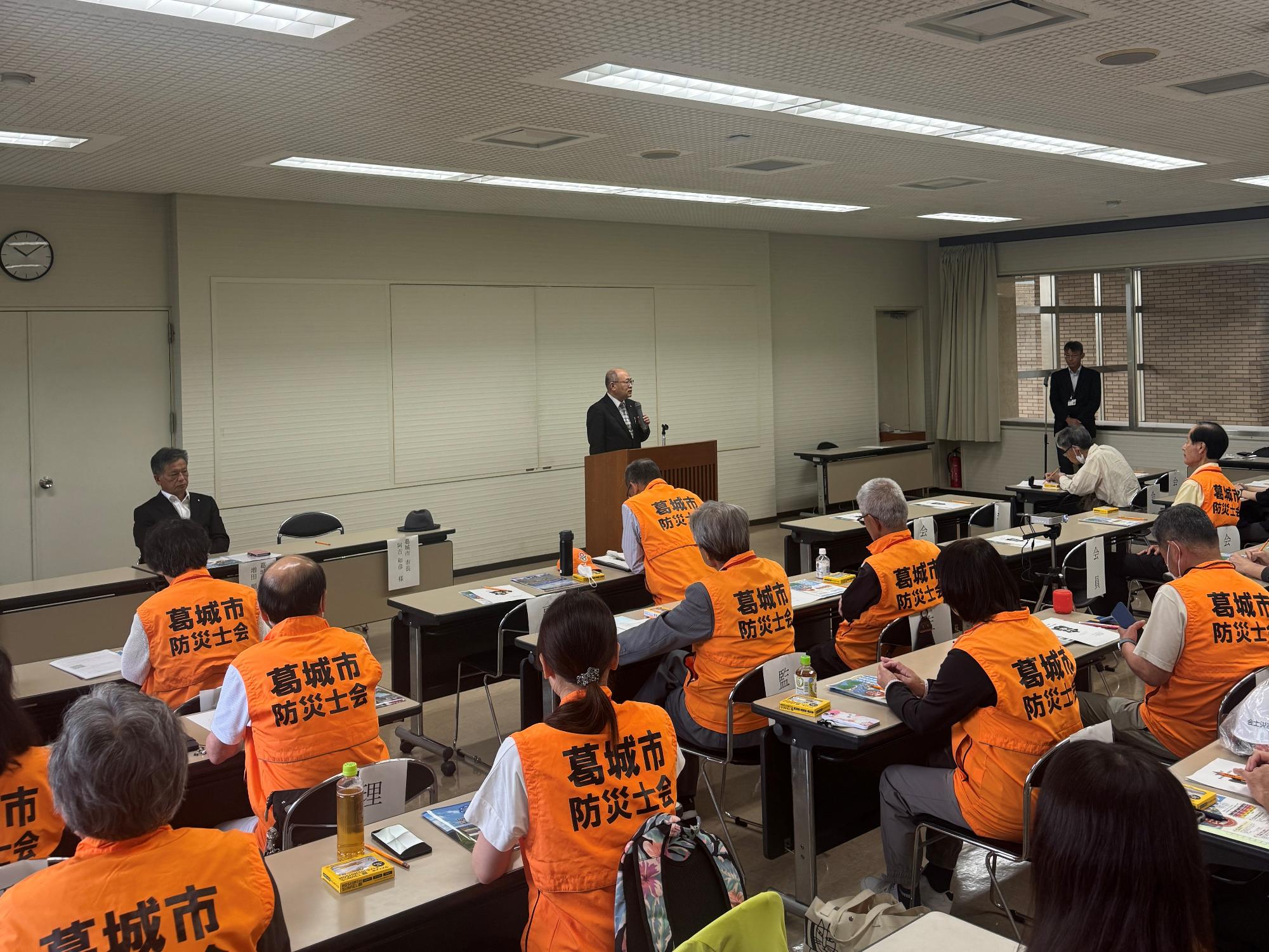葛城市防災士会総会の様子