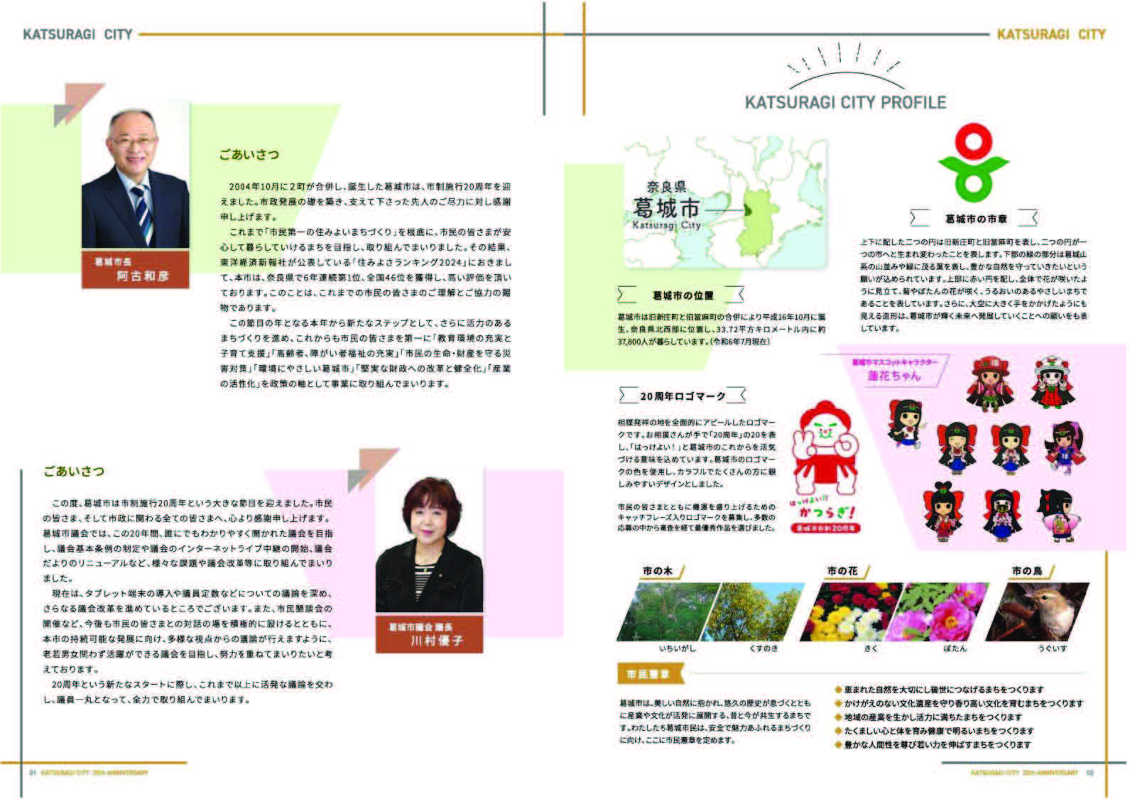 記念誌の2ページ