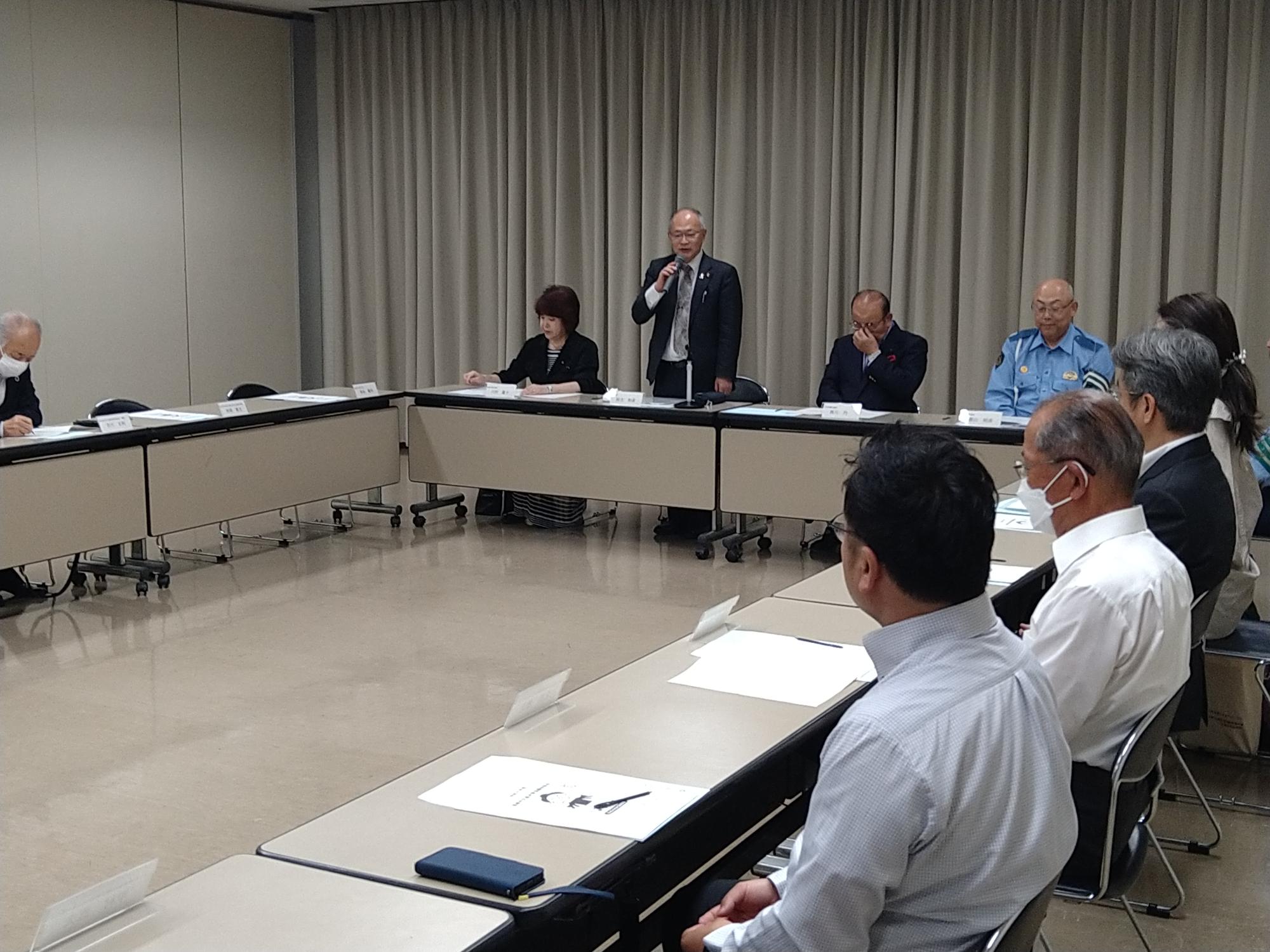 葛城市交通対策協議会総会の様子
