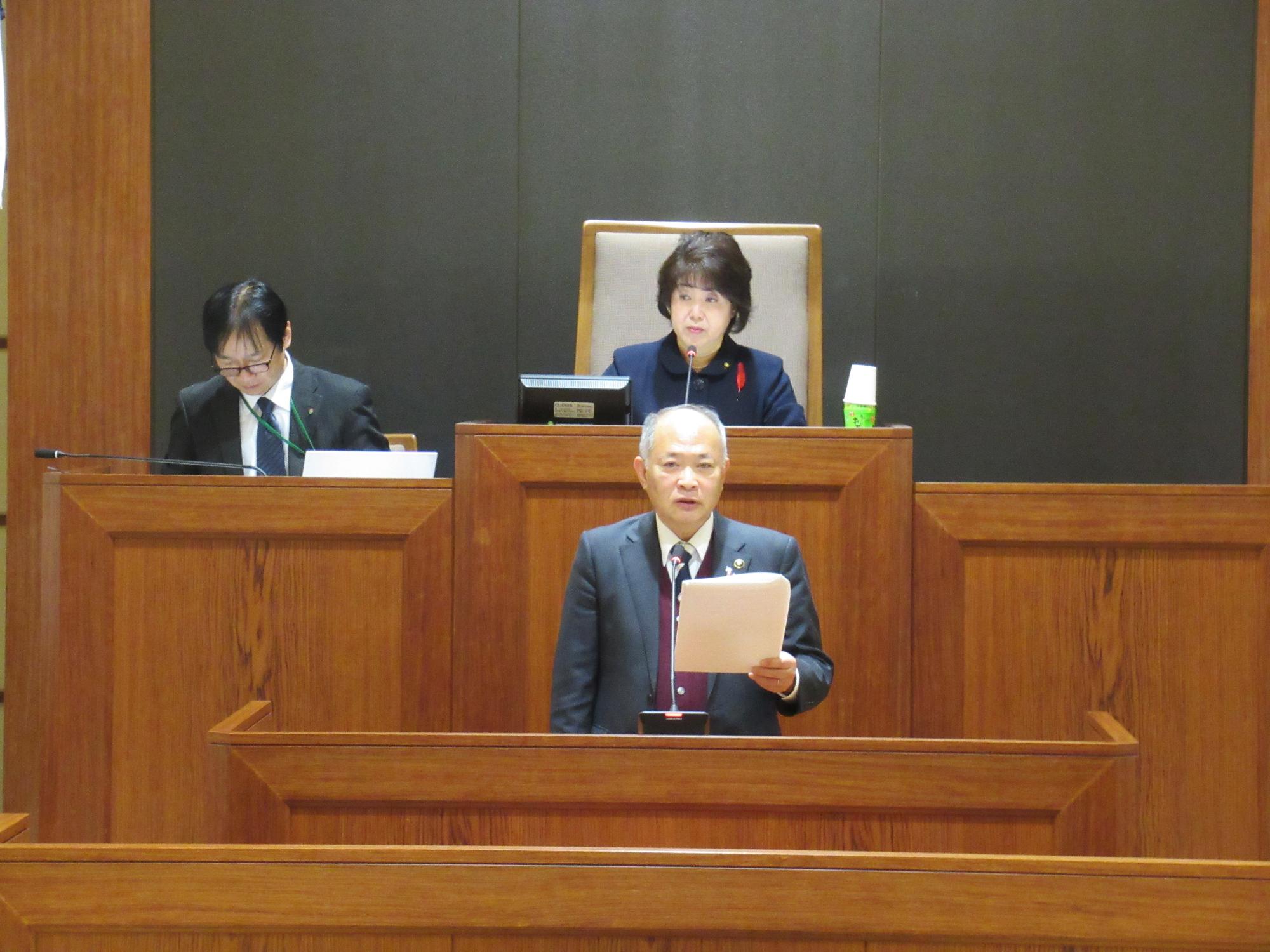 市議会12月議会開会の様子