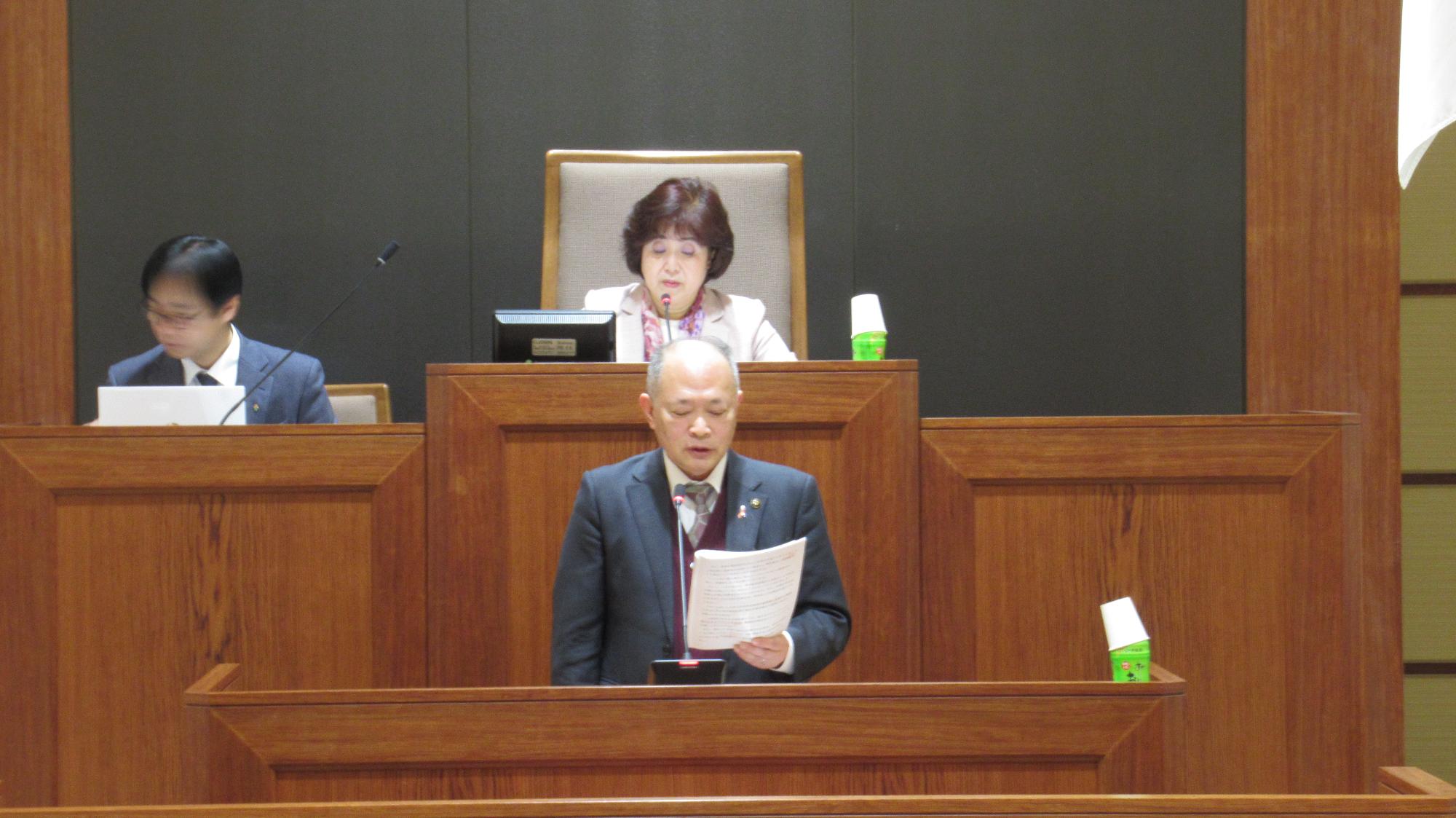 市議会3月議会開会の様子