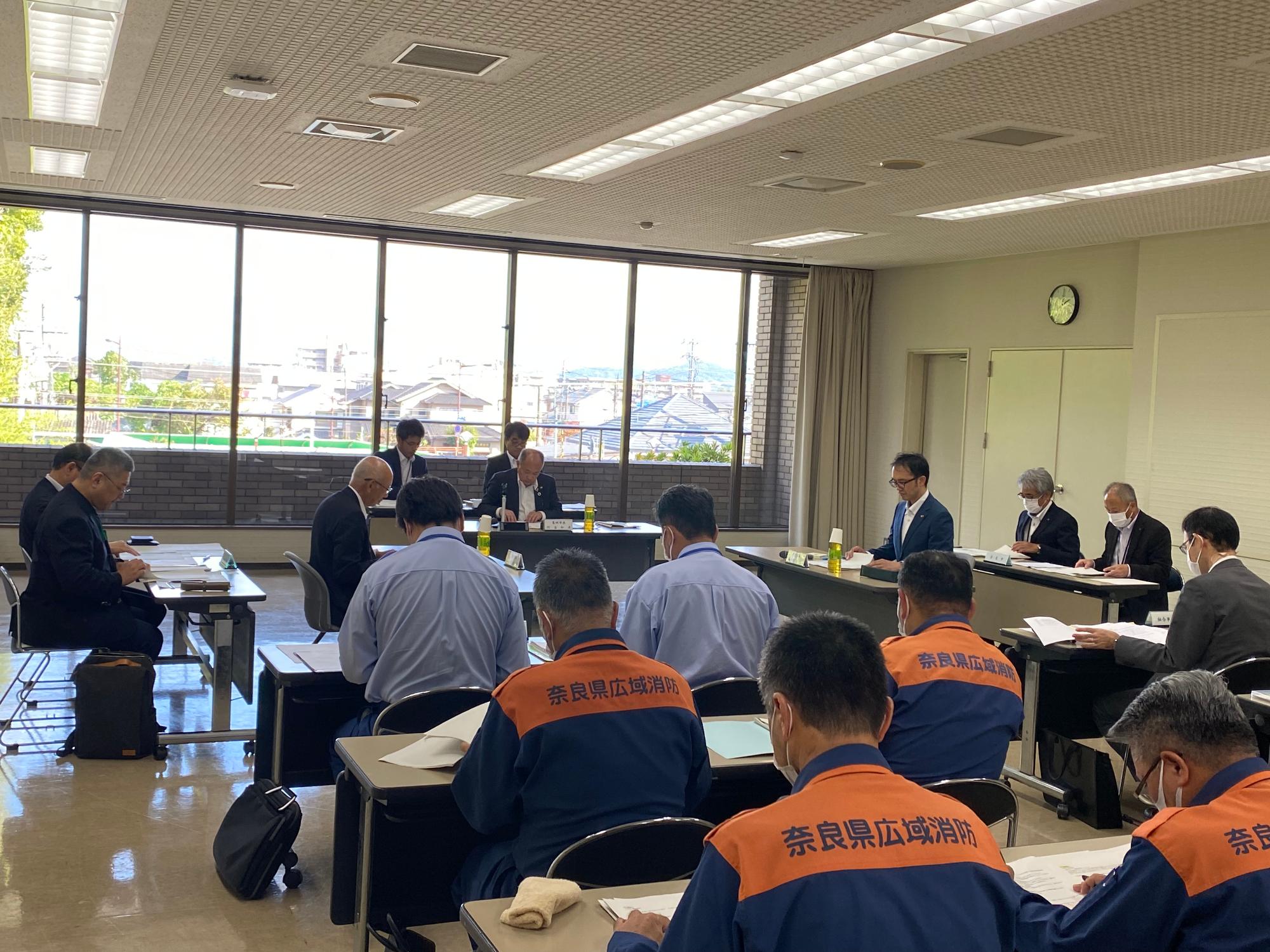 奈良県広域消防組合第5区分会議の様子