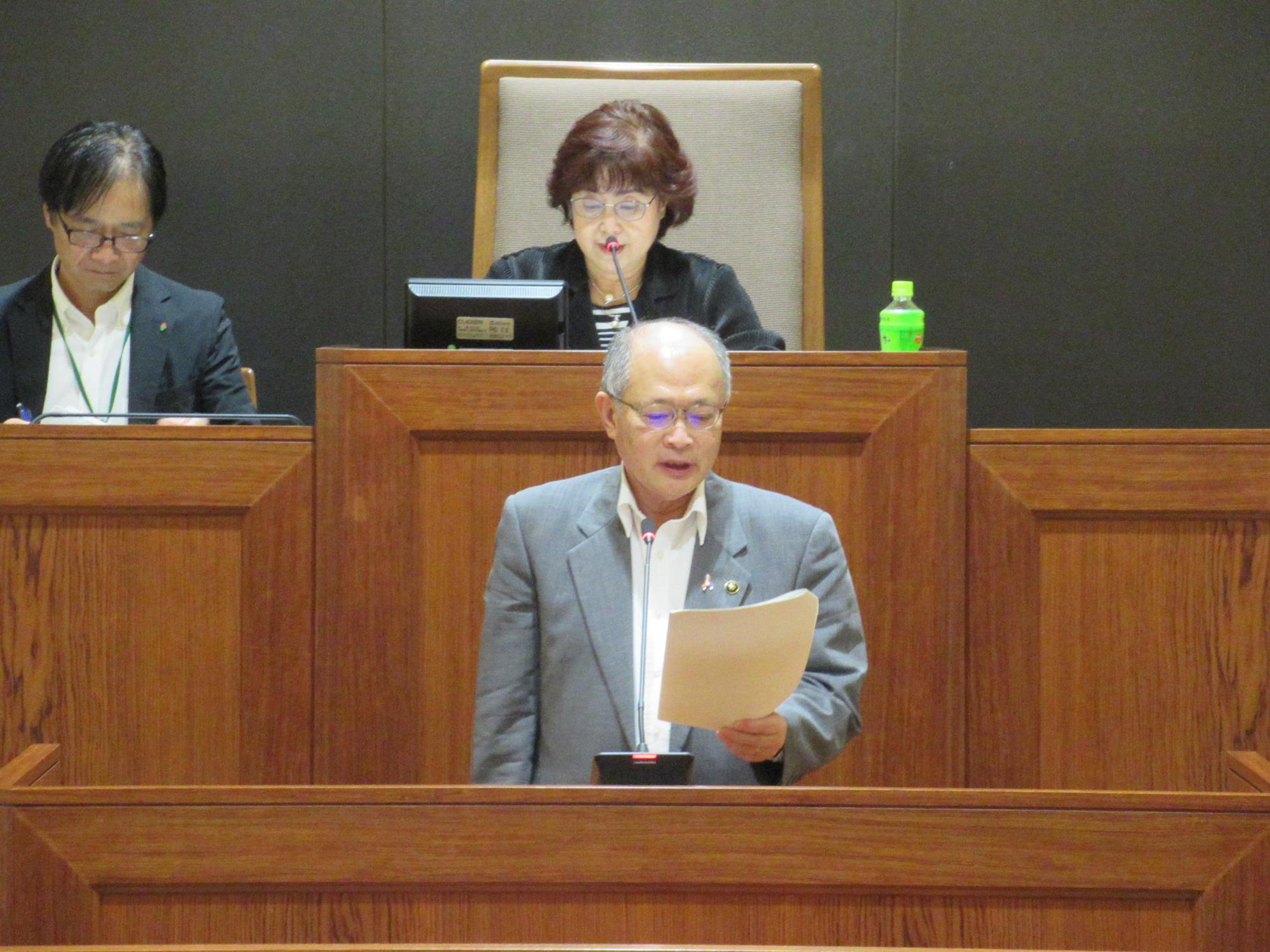 市議会9月議会開会の様子