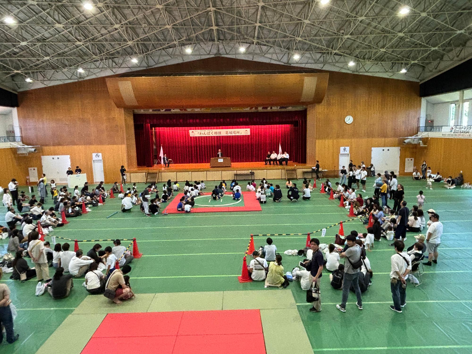 わんぱく相撲大会の様子