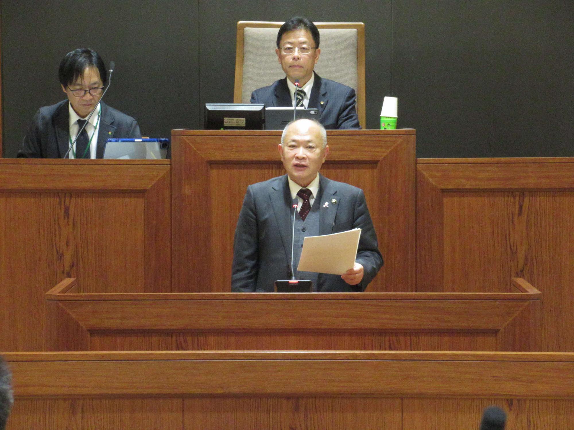 市議会12月議会開会の様子