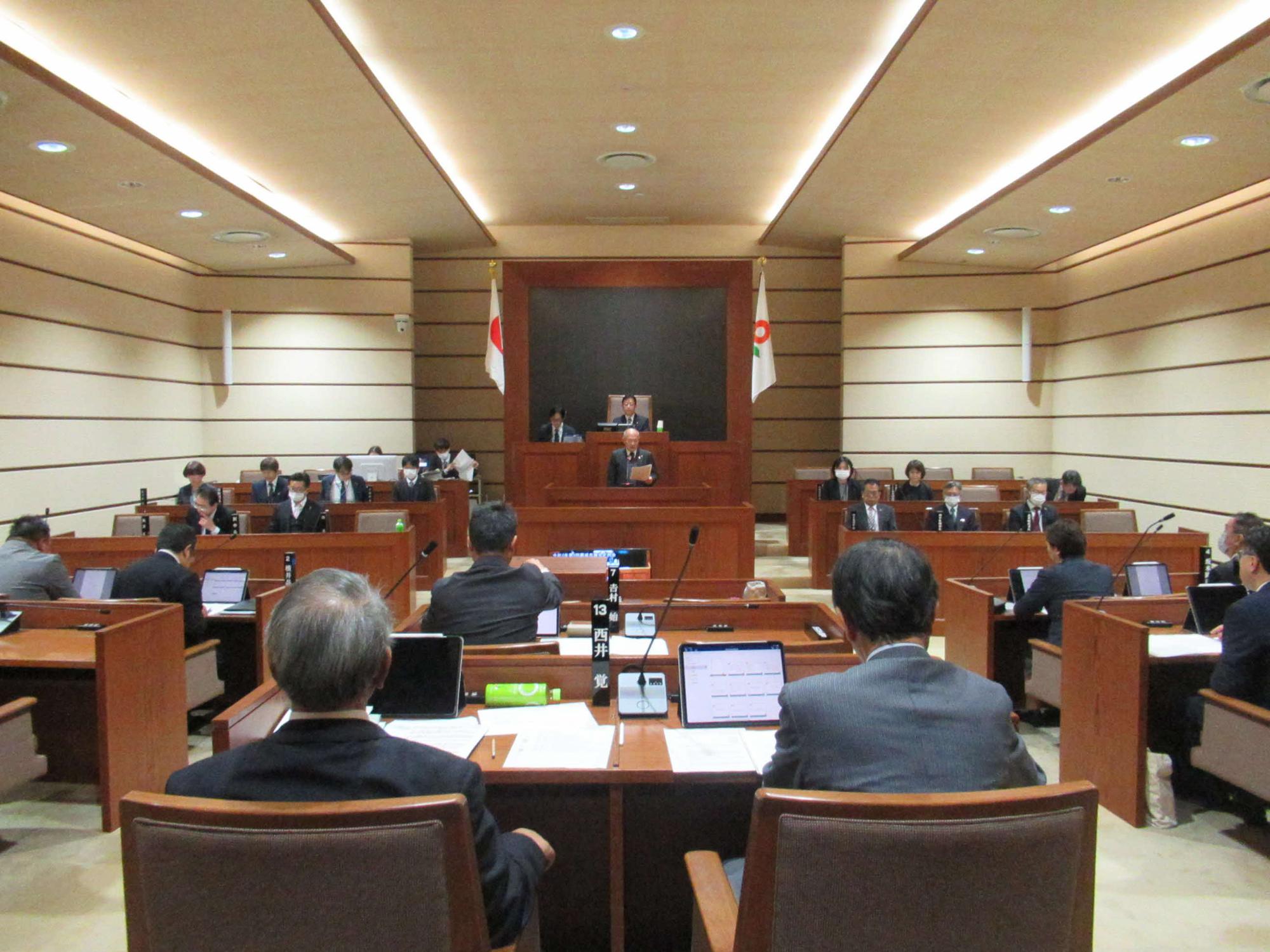市議会12月議会開会の様子