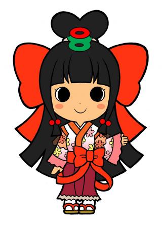 天平衣装を着ている蓮花ちゃんのイラスト