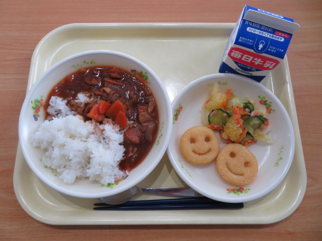 ごはん、牛乳、スマイル