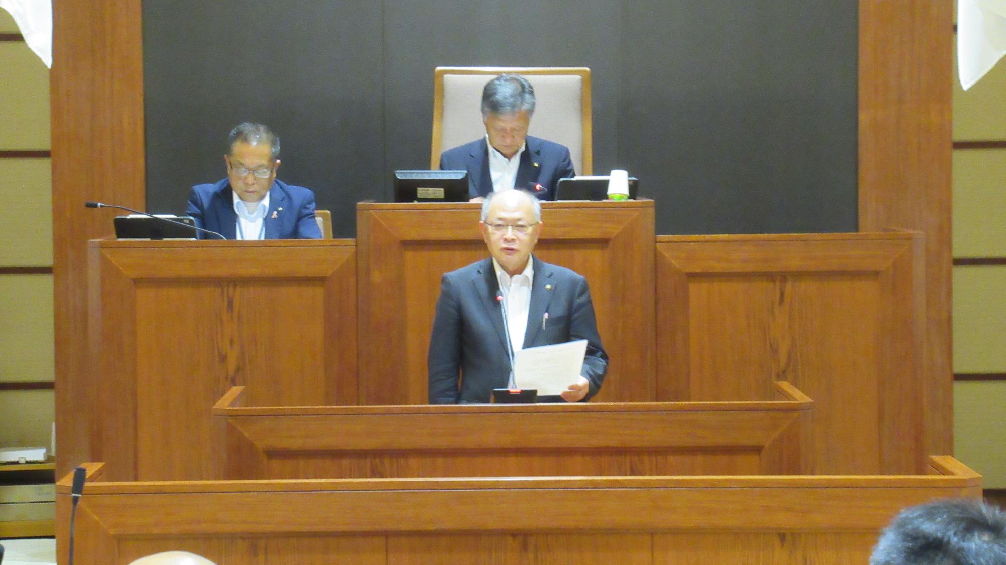 市議会6月議会開会の様子