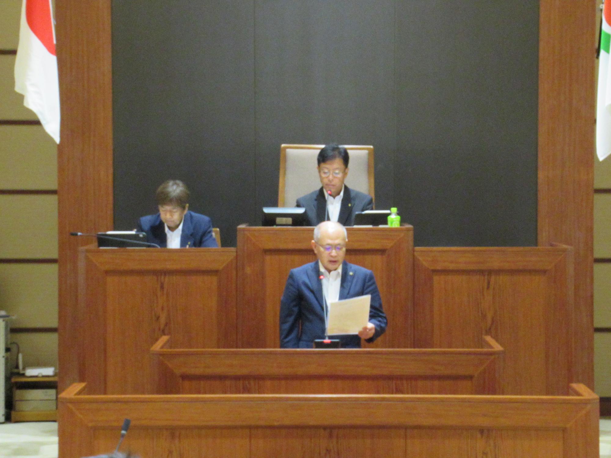 市議会9月議会開会の様子
