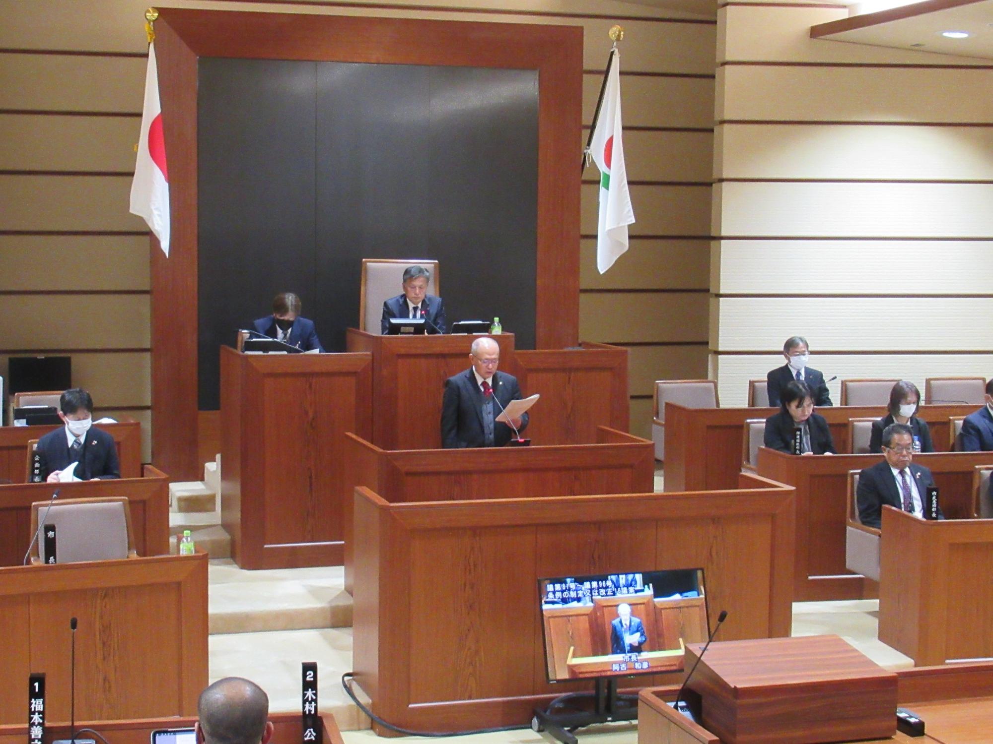 市議会12月議会開会の様子