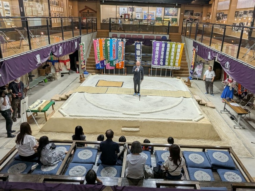 相撲館一日館長 任命式の様子