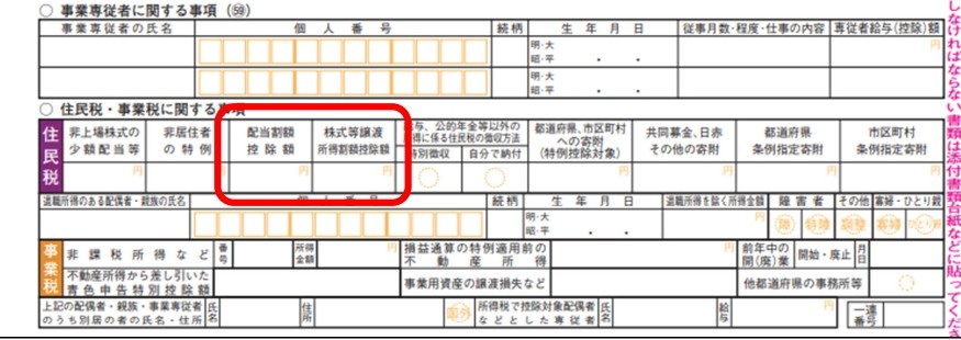 住民税・事業税に関する事項